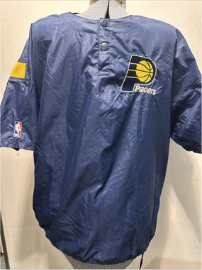 Vintage Starter Indiana Pacers Pullover Jacket NBA Snap Short Sleeve